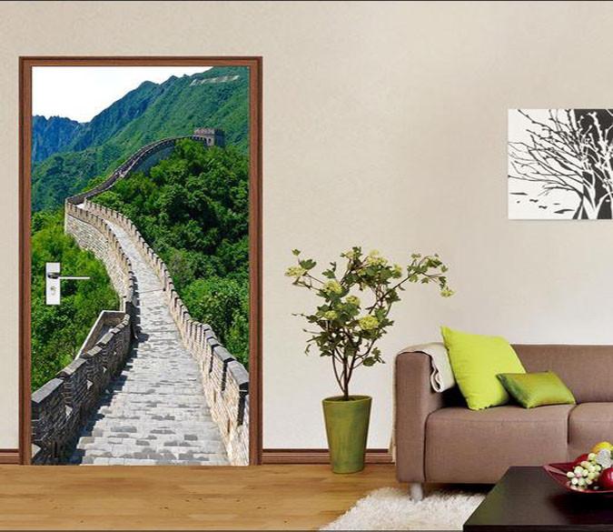 3D great Wall scenery door mural Wallpaper AJ Wallpaper 