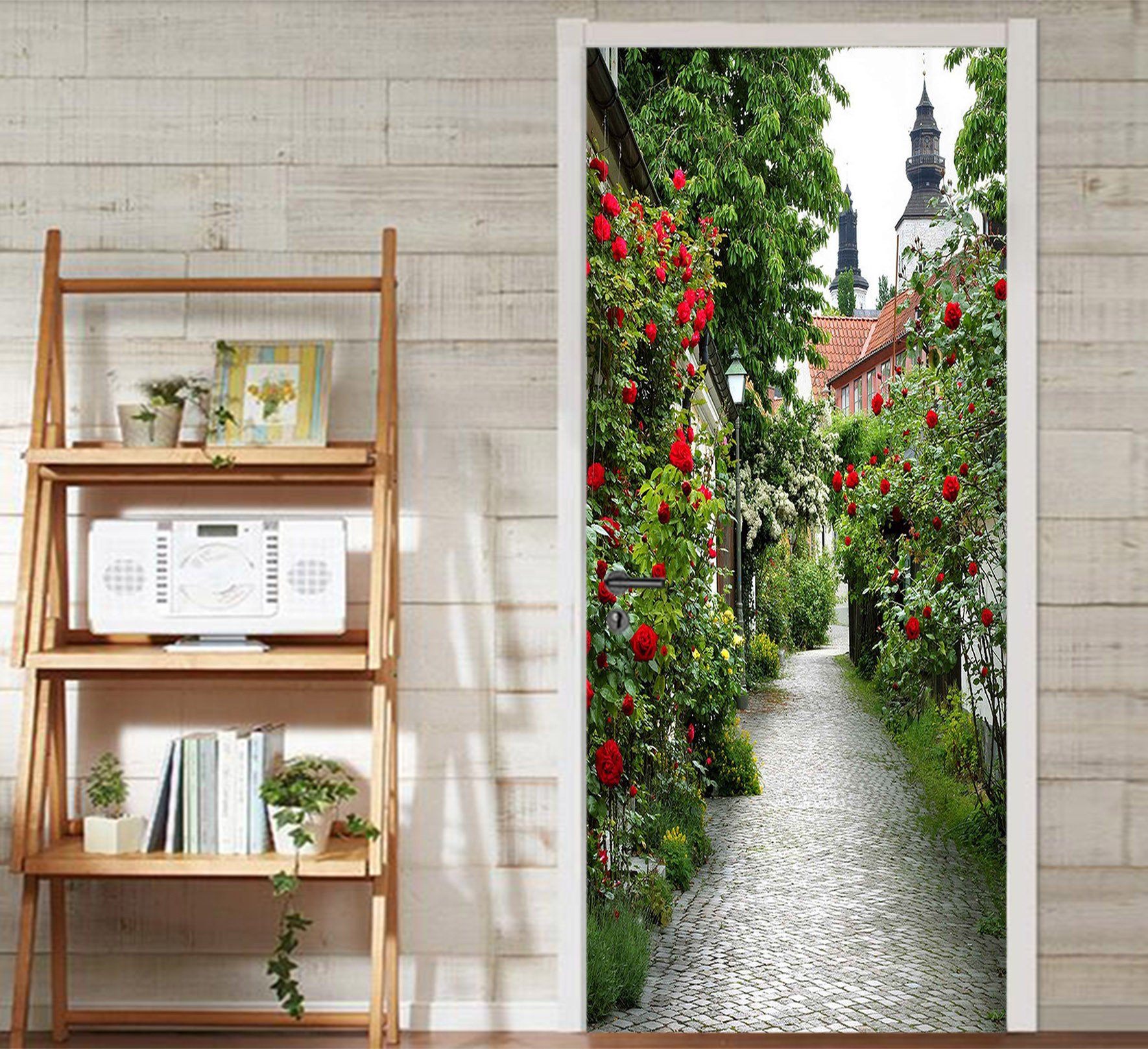 3D Roadside Flowers 85 Door Mural Wallpaper AJ Wallpaper 