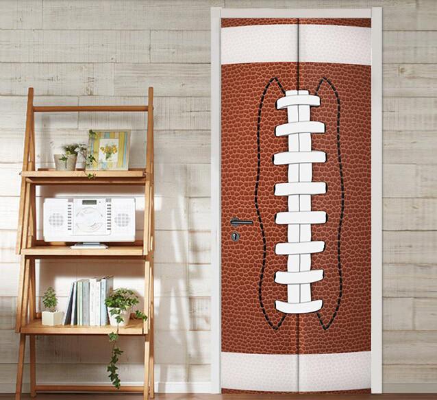 3D football movement door mural Wallpaper AJ Wallpaper 