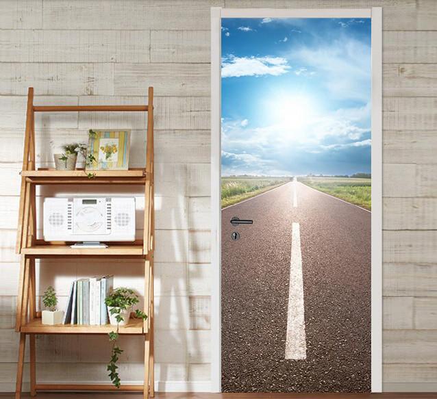 3D highway scenery 11 door mural Wallpaper AJ Wallpaper 
