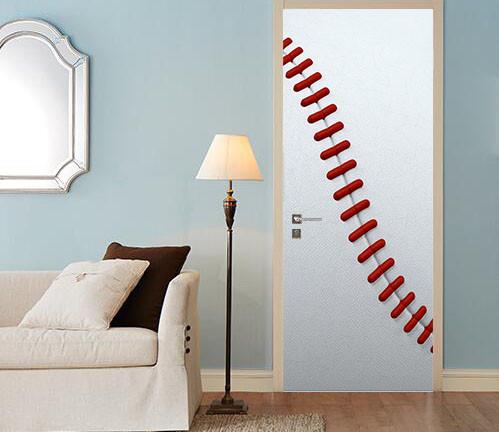 3D baseball game door mural Wallpaper AJ Wallpaper 