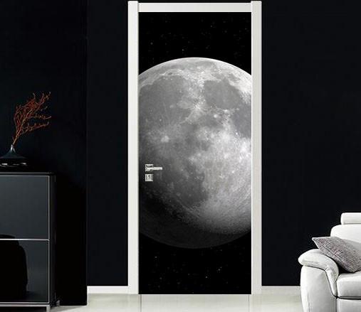 3D space future planet door mural Wallpaper AJ Wallpaper 