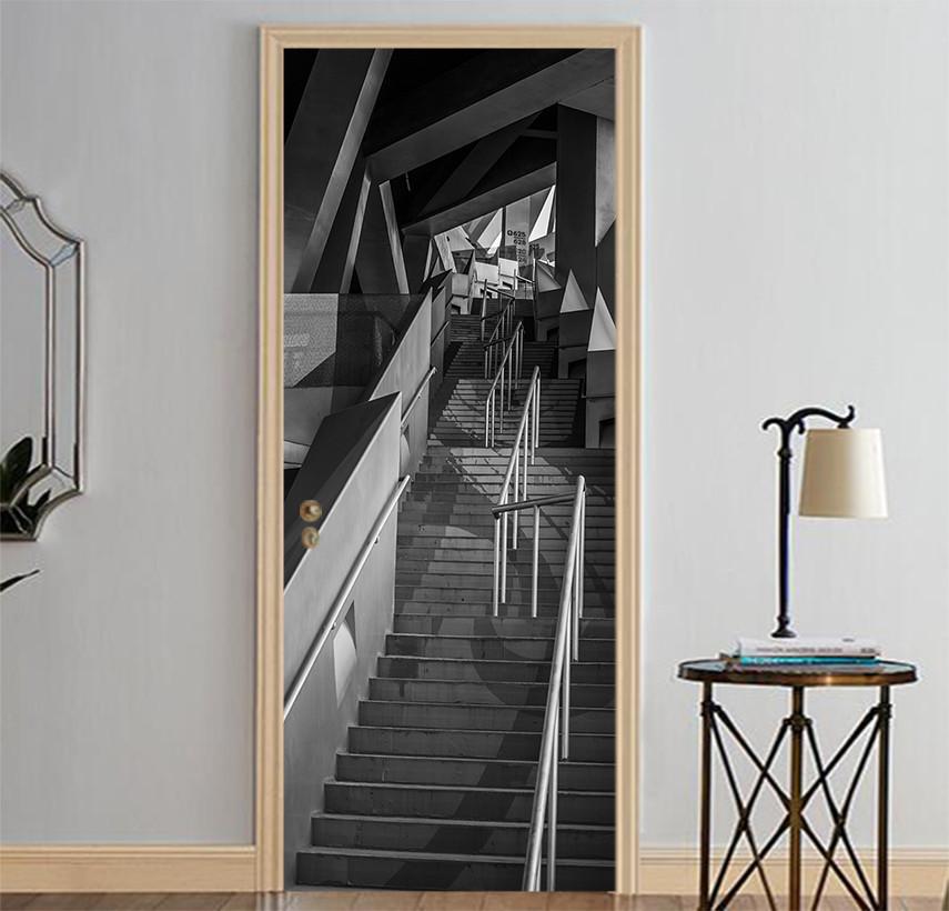 3D apparition overlapping staircase door mural Wallpaper AJ Wallpaper 