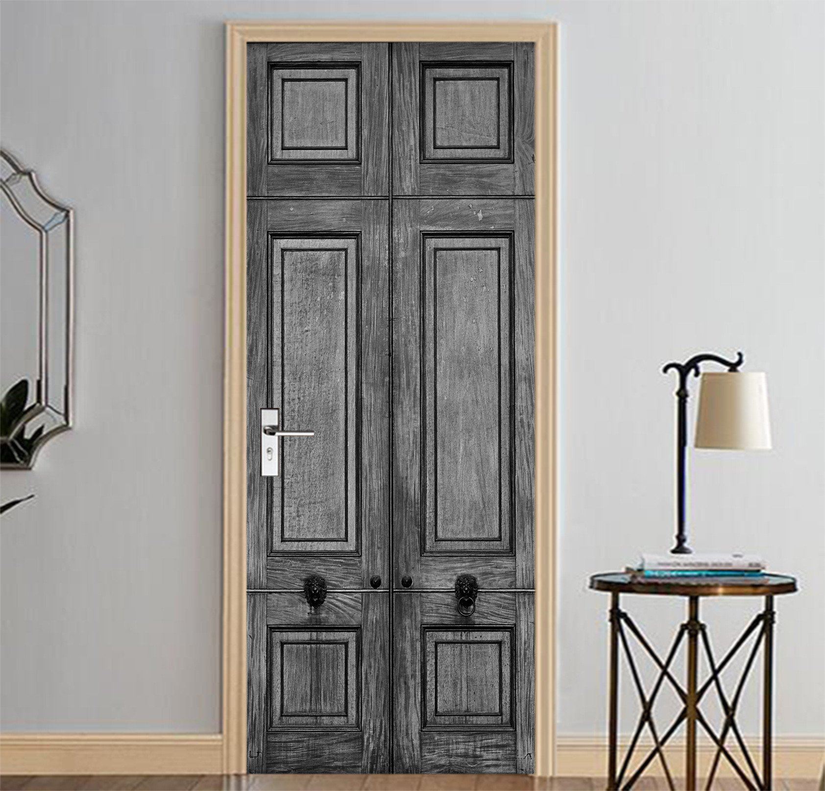 3D Thick Wooden Gate 07 Door Mural Wallpaper AJ Wallpaper 