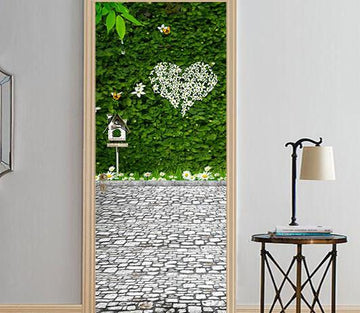 3D love wall Ivy door mural Wallpaper AJ Wallpaper 