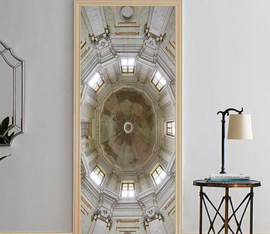 3D beautiful decoration roof door mural Wallpaper AJ Wallpaper 