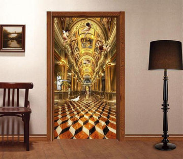 3D golden angel the dove of peace door mural Wallpaper AJ Wallpaper 