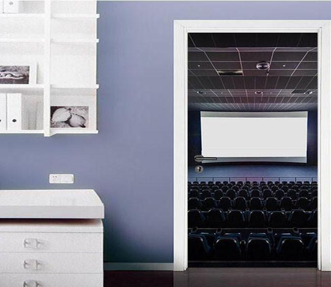 3D Cinema door mural Wallpaper AJ Wallpaper 