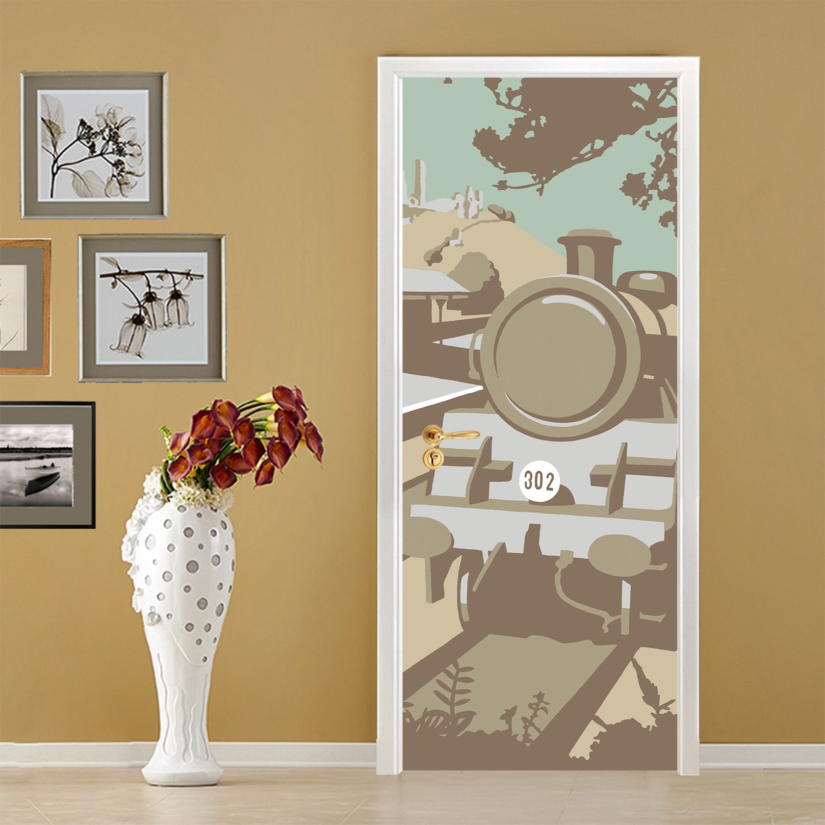 3D Train 9286 Steve Read Door Mural