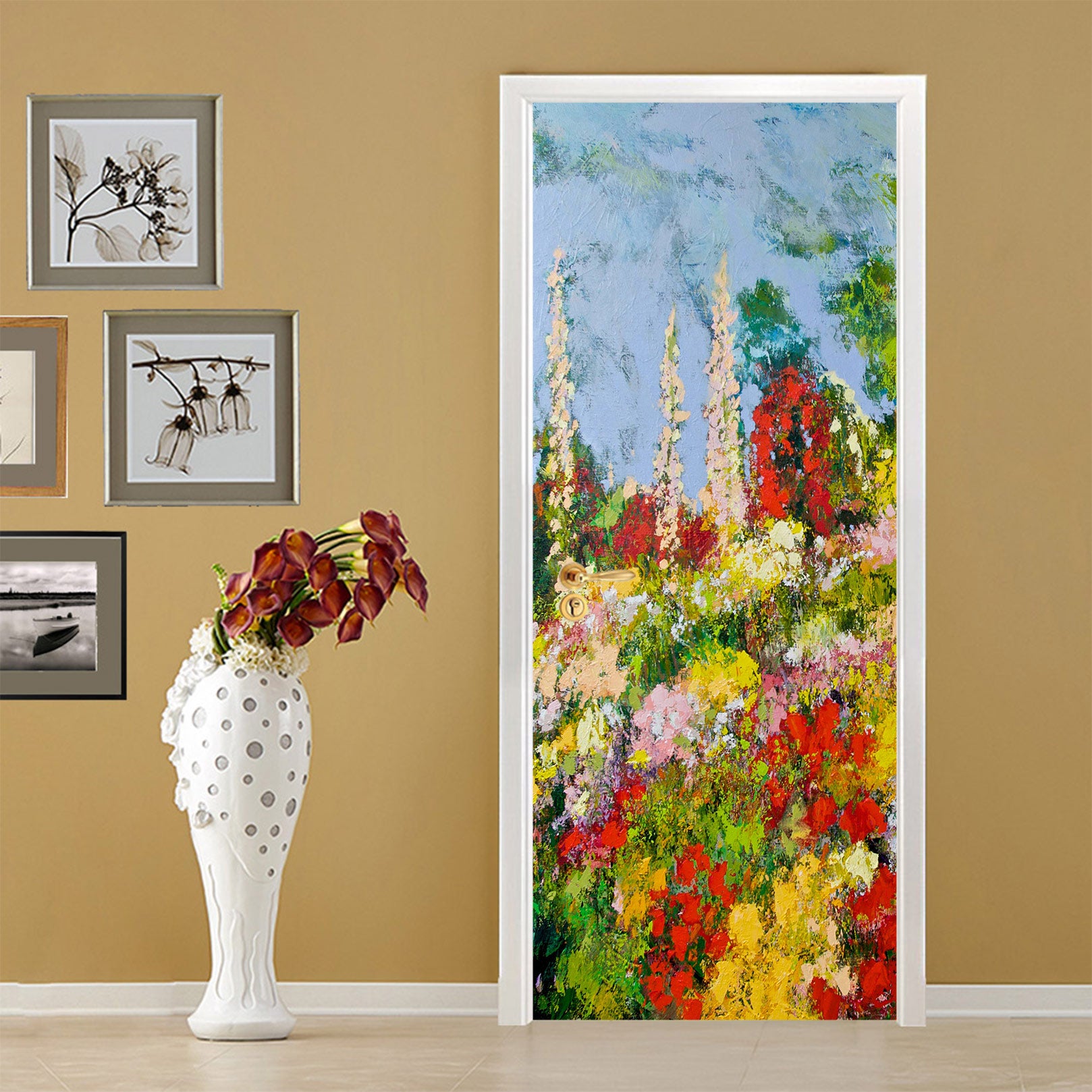 3D Garden Color Flower 93112 Allan P. Friedlander Door Mural