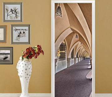 3D fastigial arched door passageway door mural Wallpaper AJ Wallpaper 