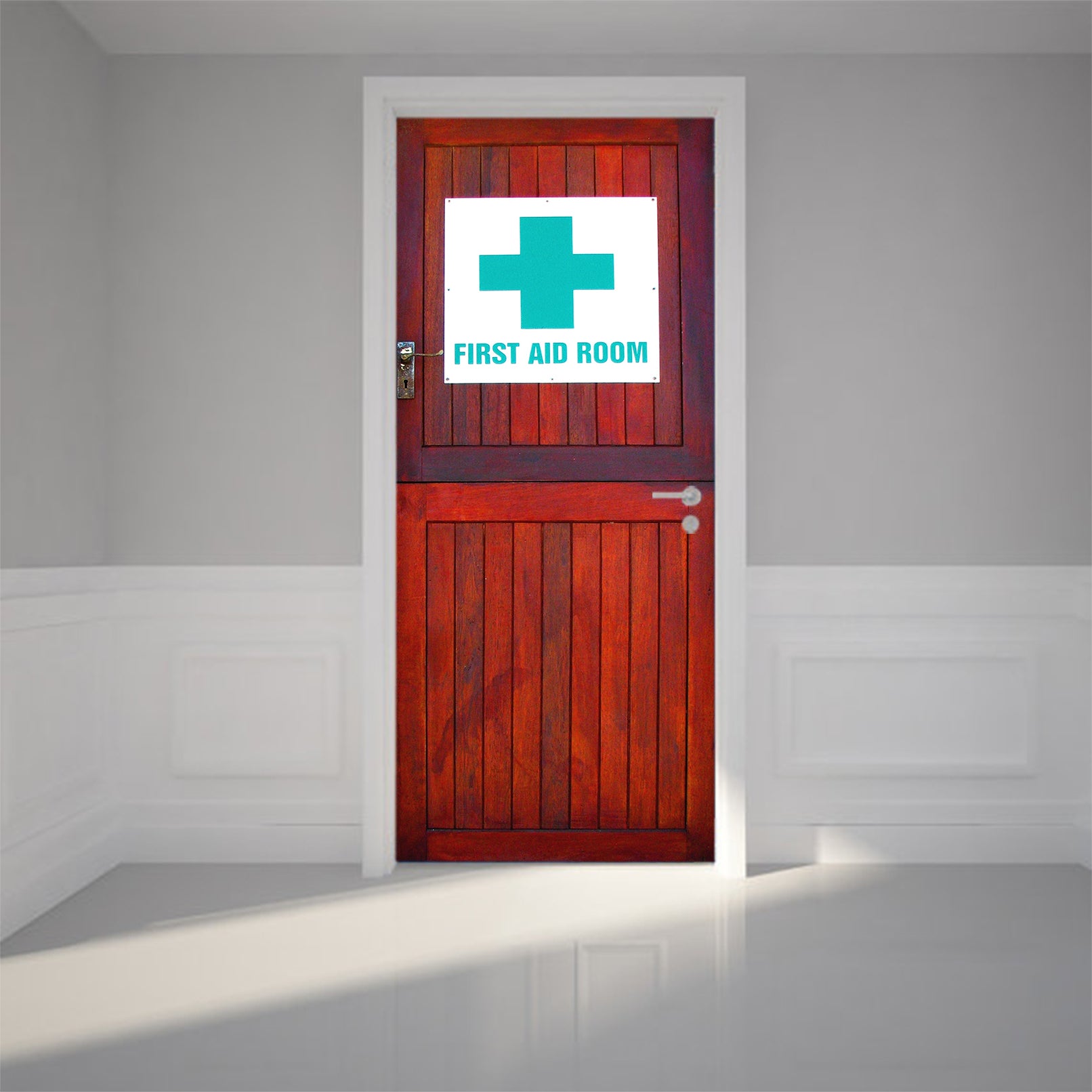 3D Hospital Red 001 Door Mural