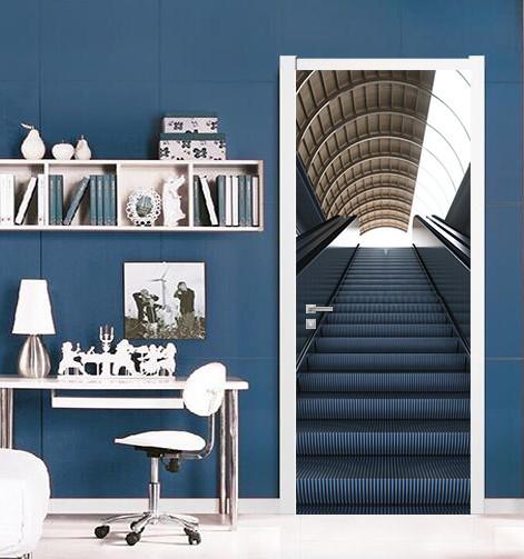 3D elevator stairs door mural Wallpaper AJ Wallpaper 