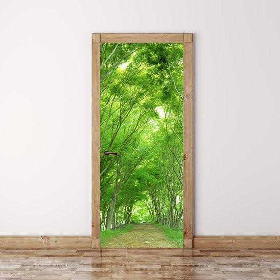 3D flourishing woods door mural Wallpaper AJ Wallpaper 