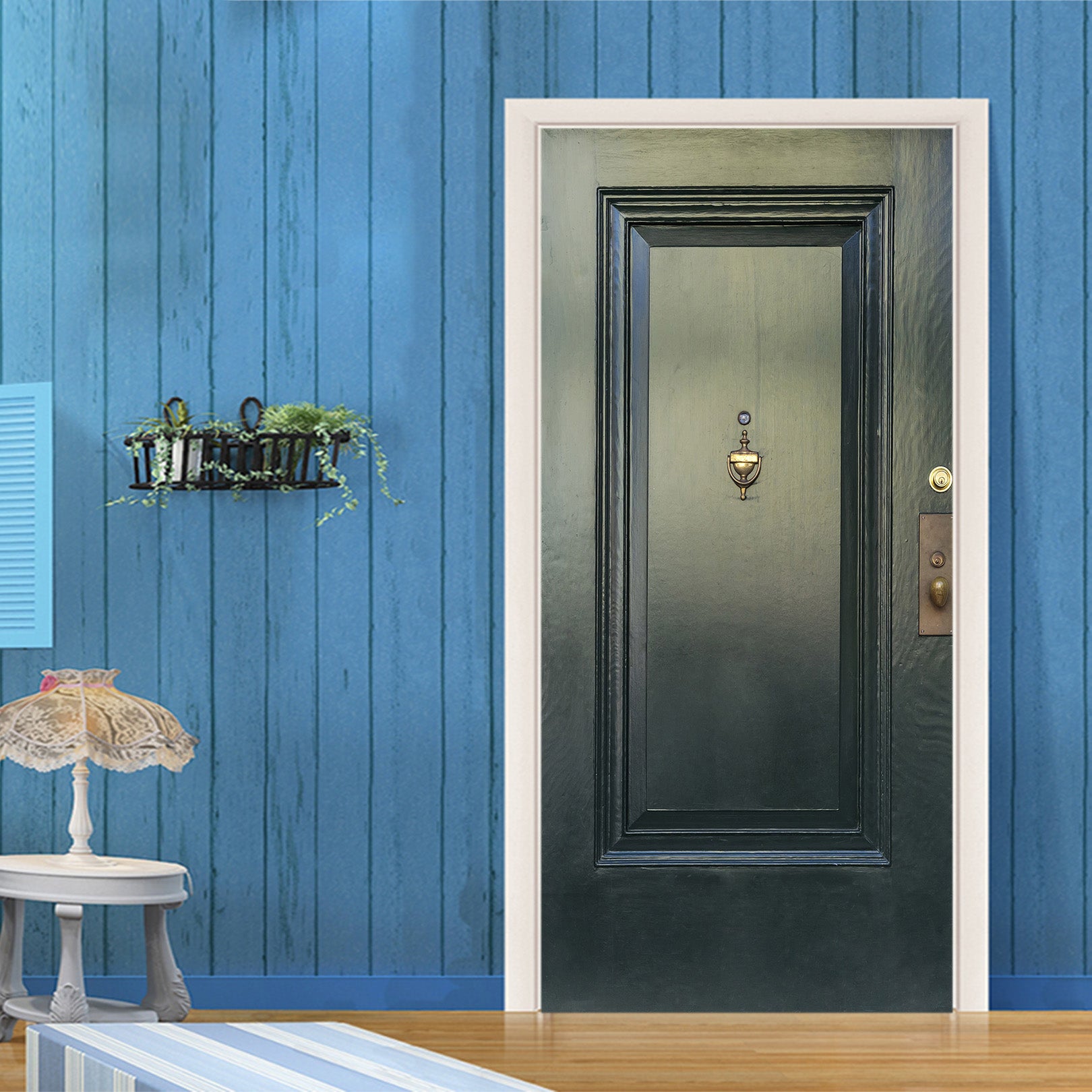 3D Green Bump Door 035 Door Mural