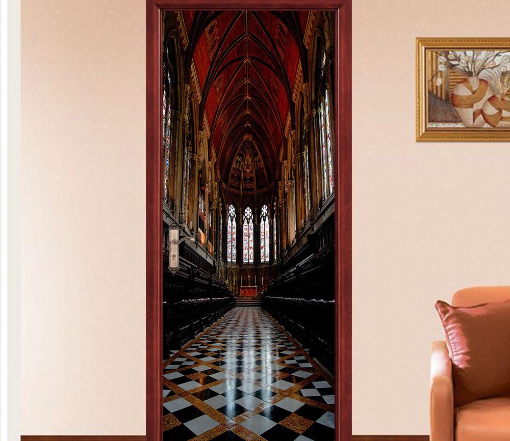 3D church sacred top door mural Wallpaper AJ Wallpaper 