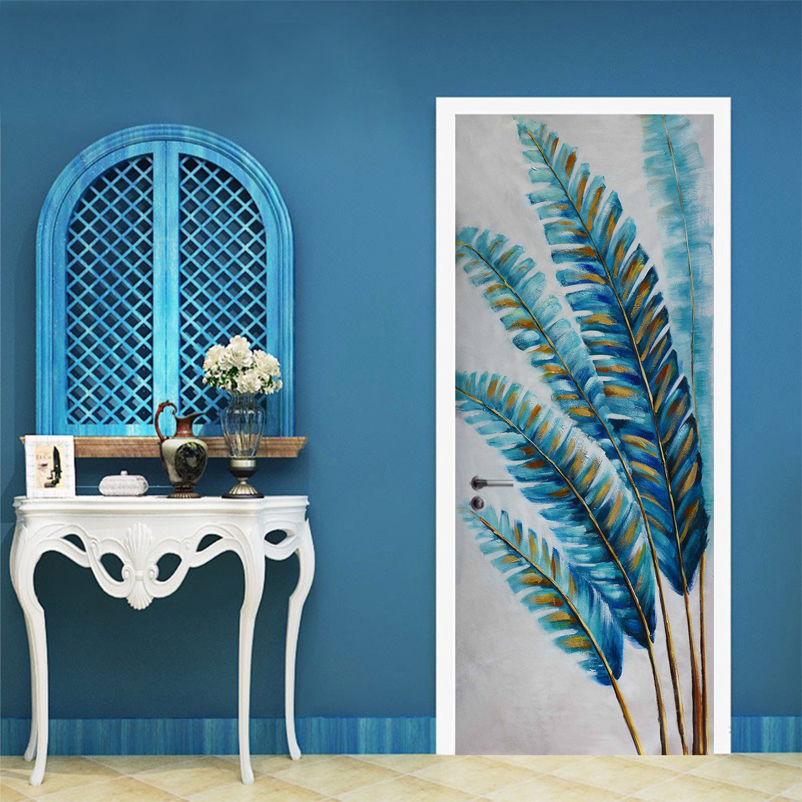 3D Leaves 21218 Door Mural