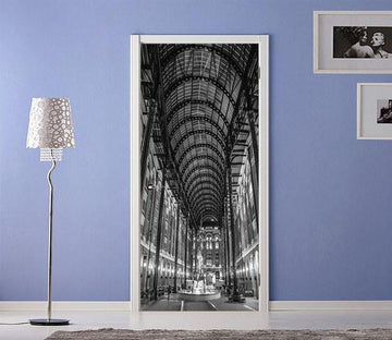 3D high dome corridor door mural Wallpaper AJ Wallpaper 