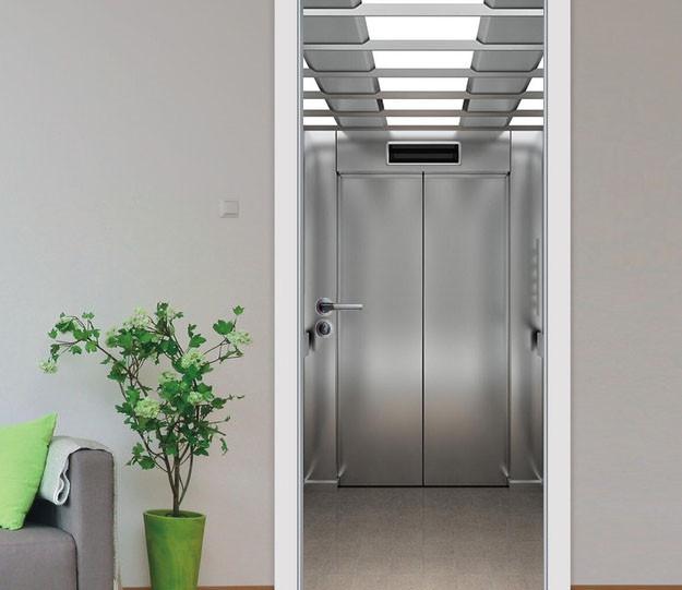3D white elevator door mural Wallpaper AJ Wallpaper 