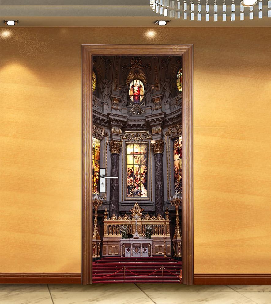 3D dome classical architecture door mural Wallpaper AJ Wallpaper 