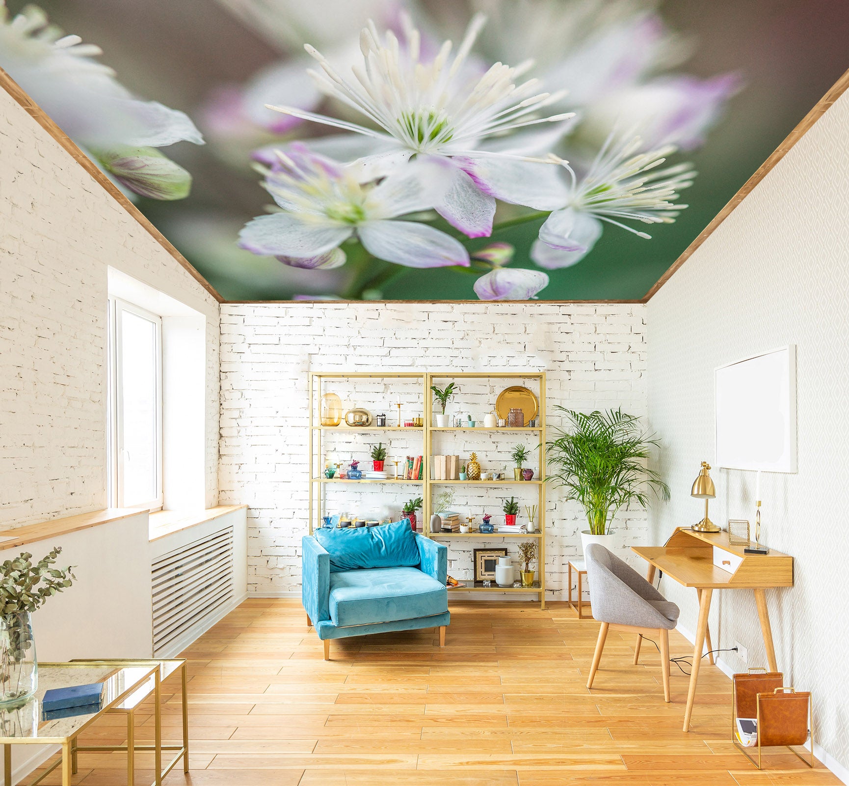 3D Beautiful Flower 2567 Assaf Frank Ceiling Wallpaper Murals