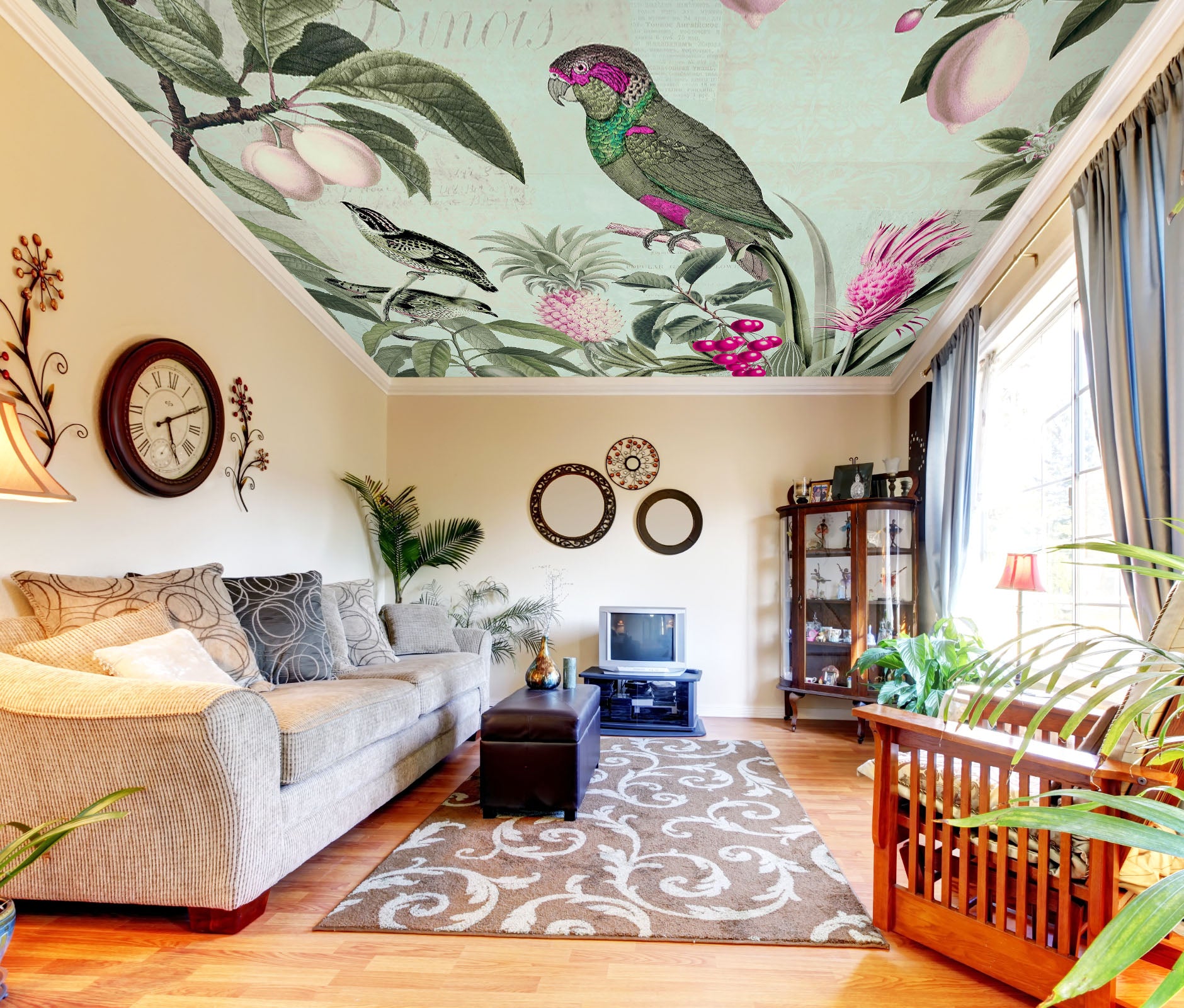 3D Parrot Fruit 979 Andrea Haase Ceiling Wallpaper Murals