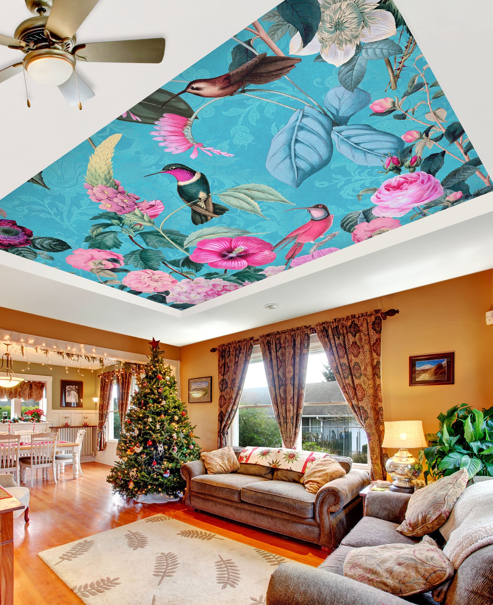 3D Pink Flower 980 Andrea Haase Ceiling Wallpaper Murals