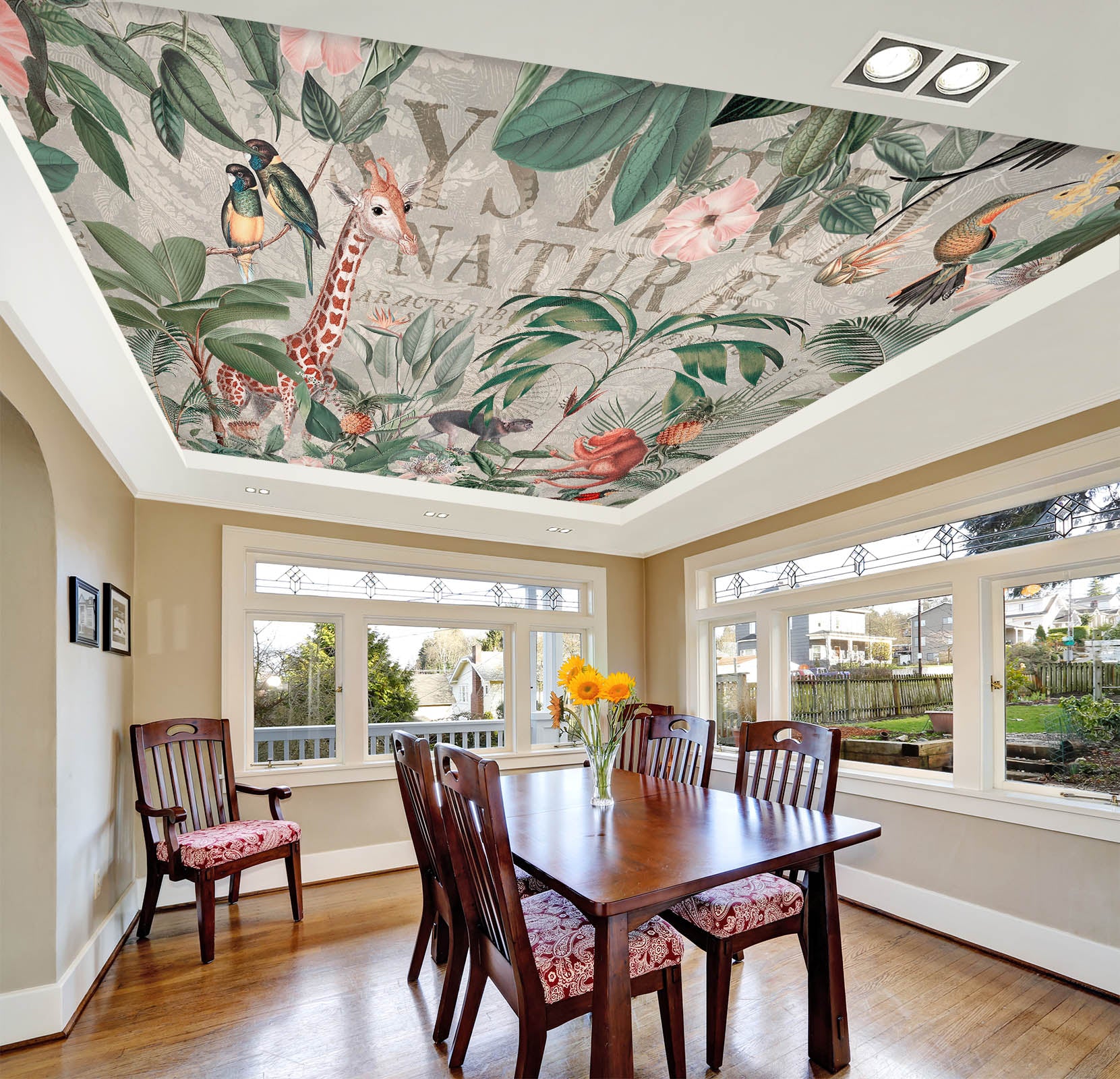 3D Animal Giraffe 5268 Andrea Haase Ceiling Wallpaper Murals
