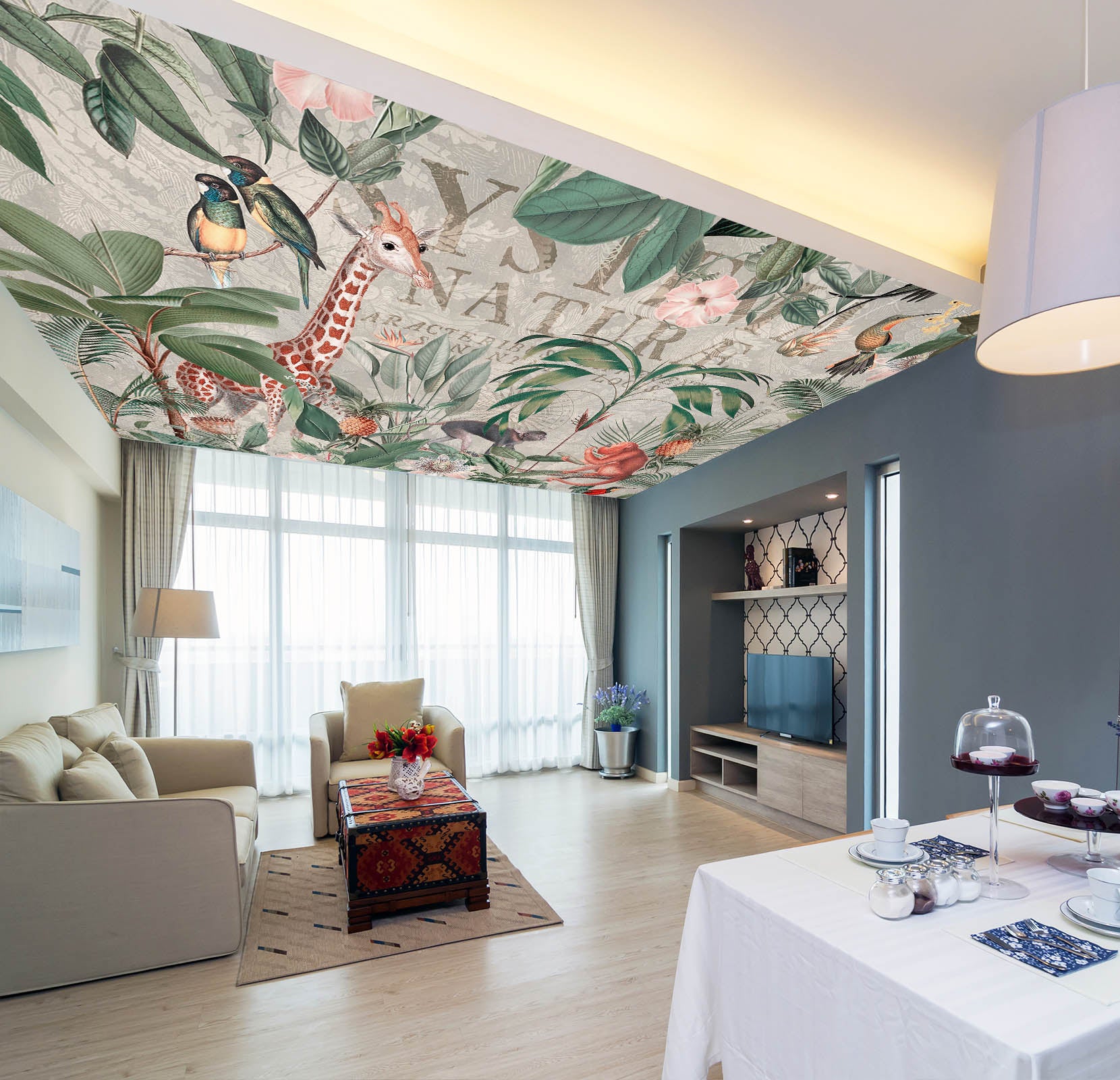 3D Animal Giraffe 5268 Andrea Haase Ceiling Wallpaper Murals