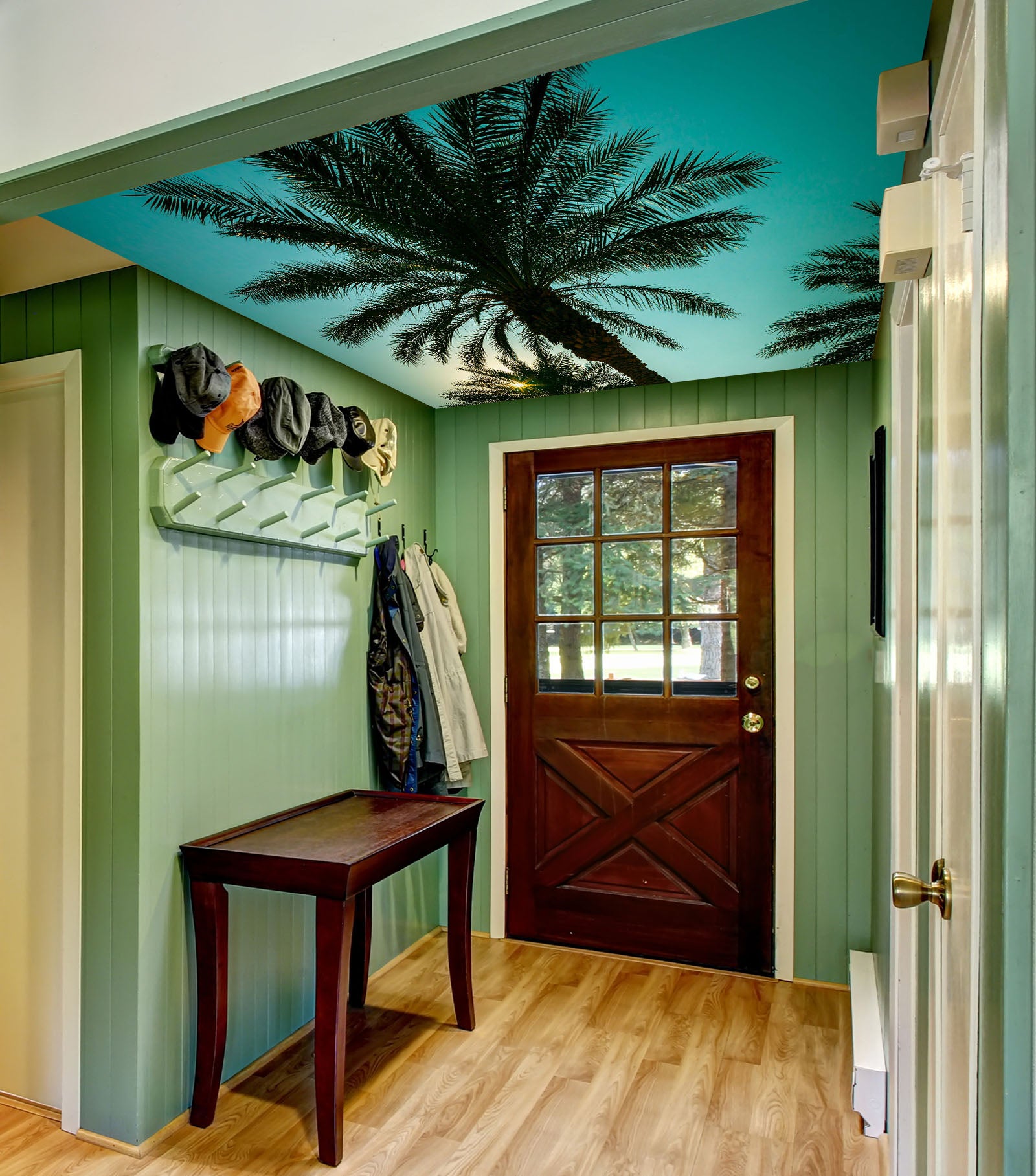 3D Sky Coconut Tree 2572 Assaf Frank Ceiling Wallpaper Murals