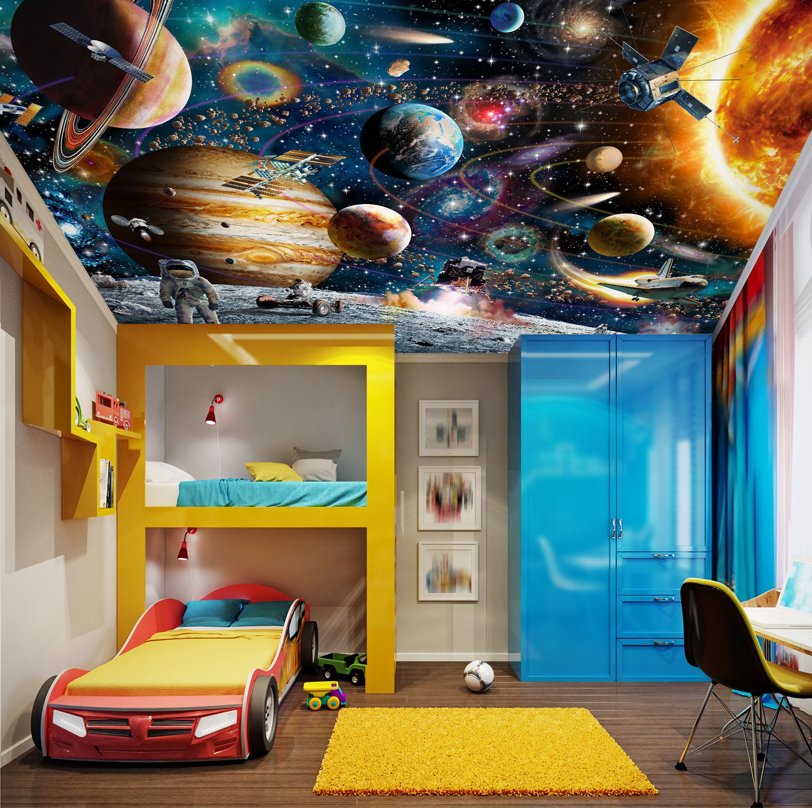 3D Planet Astronaut 1001 Adrian Chesterman Ceiling Wallpaper Murals
