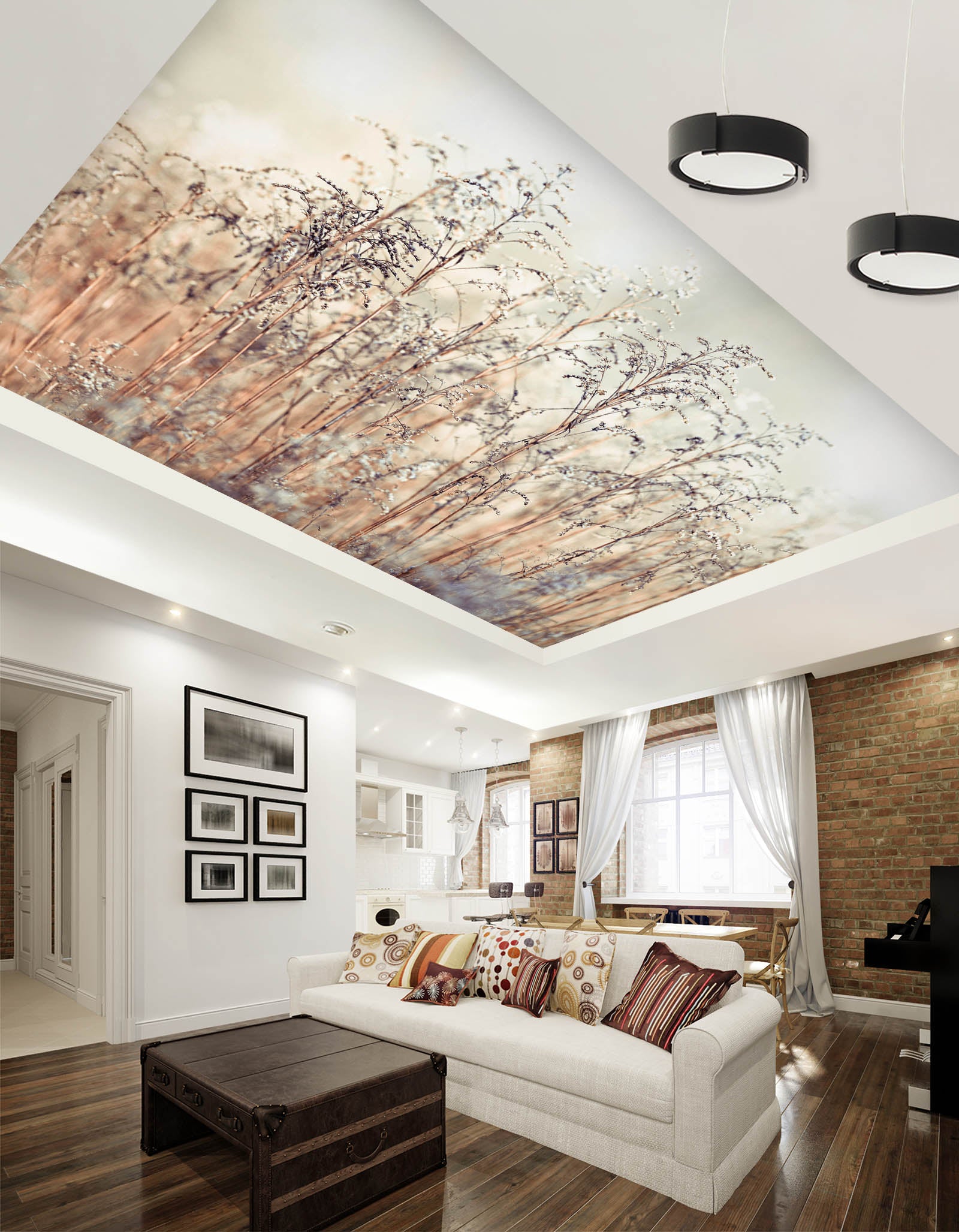 3D Dry Wildflowers 2571 Assaf Frank Ceiling Wallpaper Murals