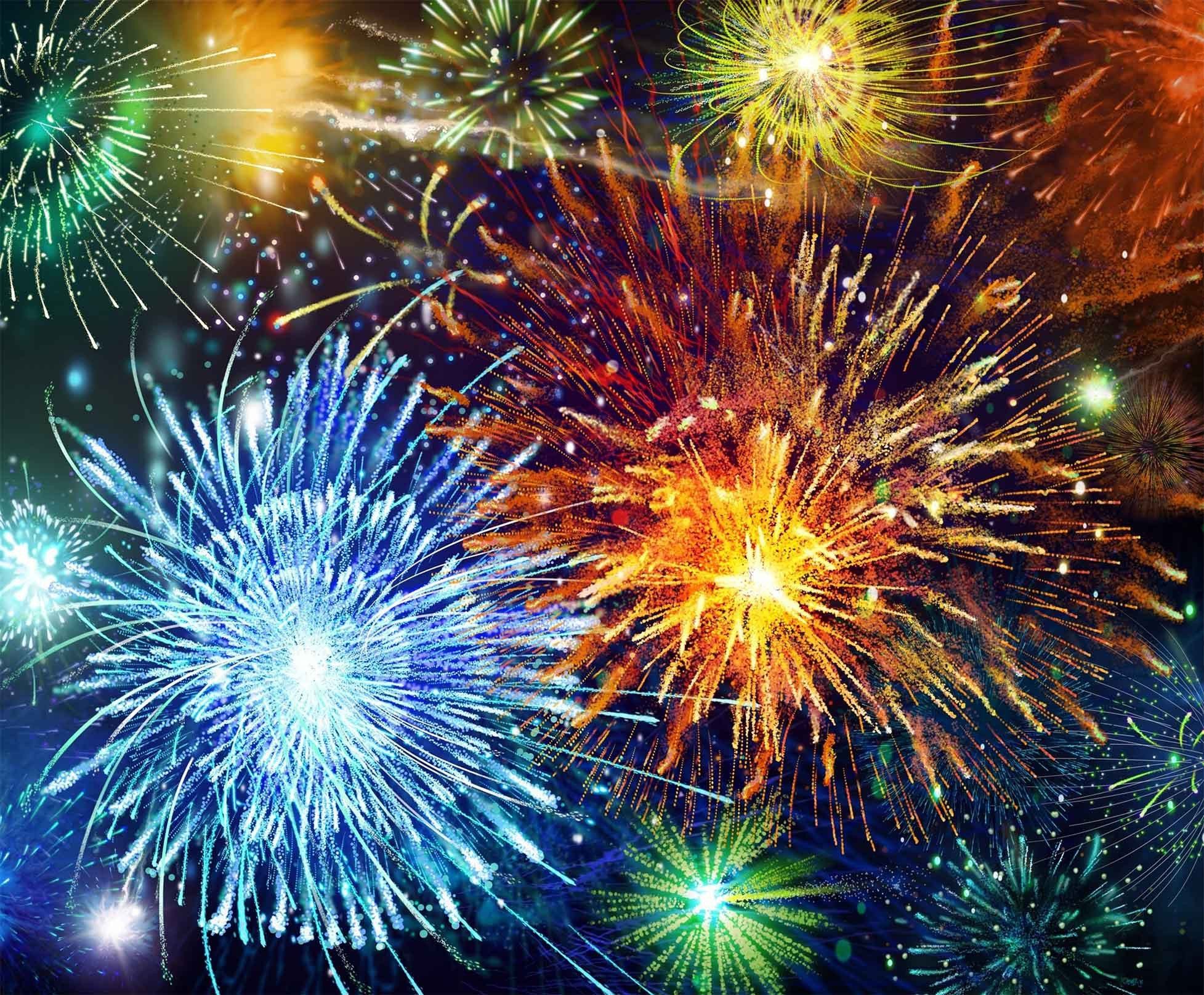 3D Pretty Fireworks Kitchen Mat Floor Mural Wallpaper AJ Wallpaper 