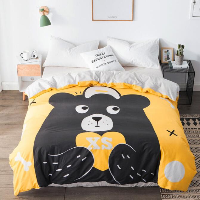 3D Black Bear 3022 Bed Pillowcases Quilt