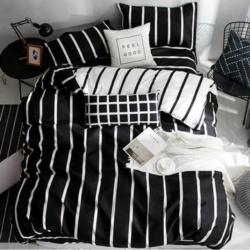 3D Black Stripes 3043 Bed Pillowcases Quilt