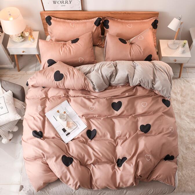 3D Black Love 3171 Bed Pillowcases Quilt