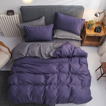 3D Purple Gray 2138 Bed Pillowcases Quilt