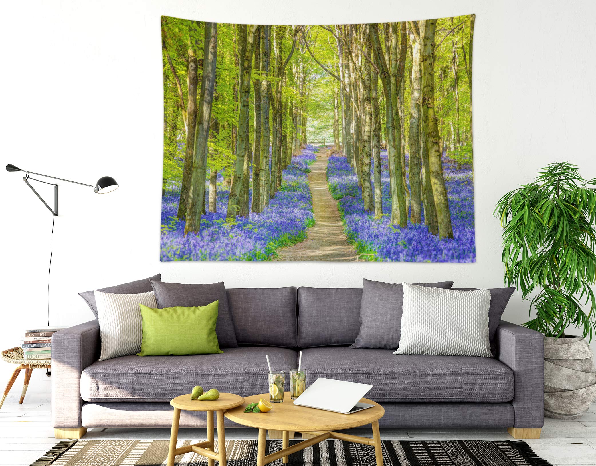 3D Forest Flower Bush 112180 Assaf Frank Tapestry Hanging Cloth Hang