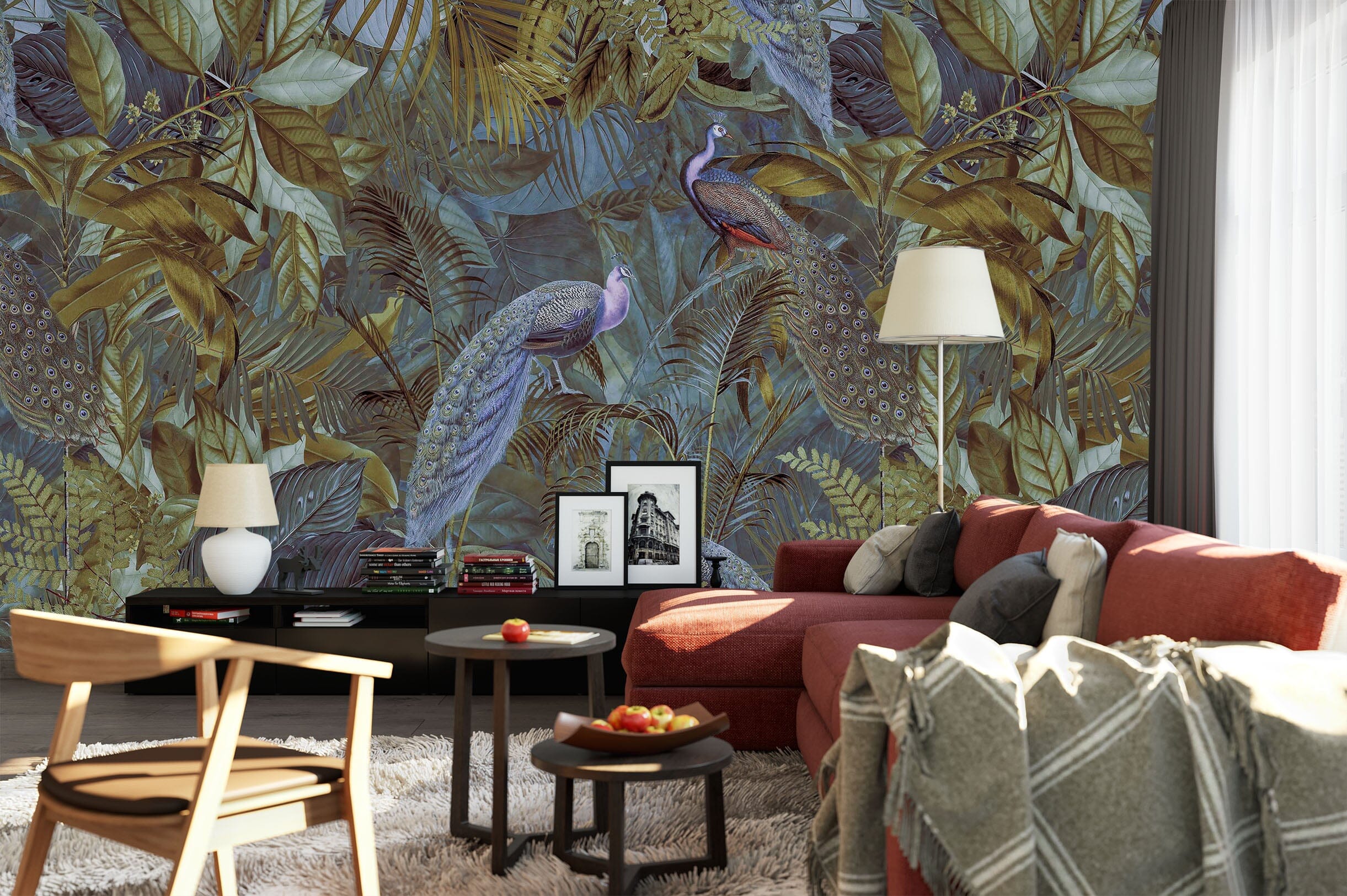 3D Forest Peacock 1011 Andrea haase Wall Mural Wall Murals Wallpaper AJ Wallpaper 2 