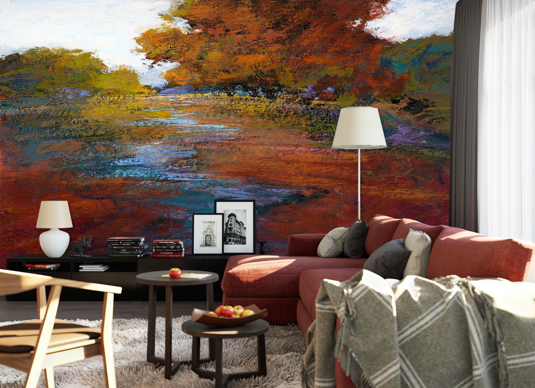 3D Red Maple Leaf 1540 Michael Tienhaara Wall Mural Wall Murals Wallpaper AJ Wallpaper 2 