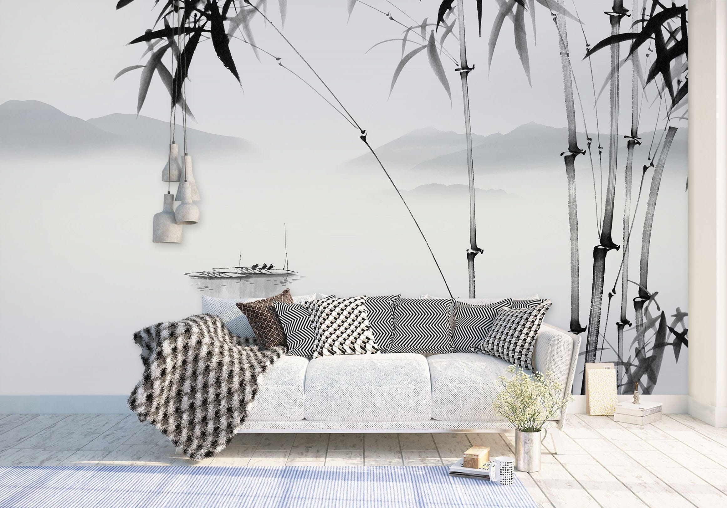 3D Bamboo Forest Flying Bird 1627 Wall Murals Wallpaper AJ Wallpaper 2 