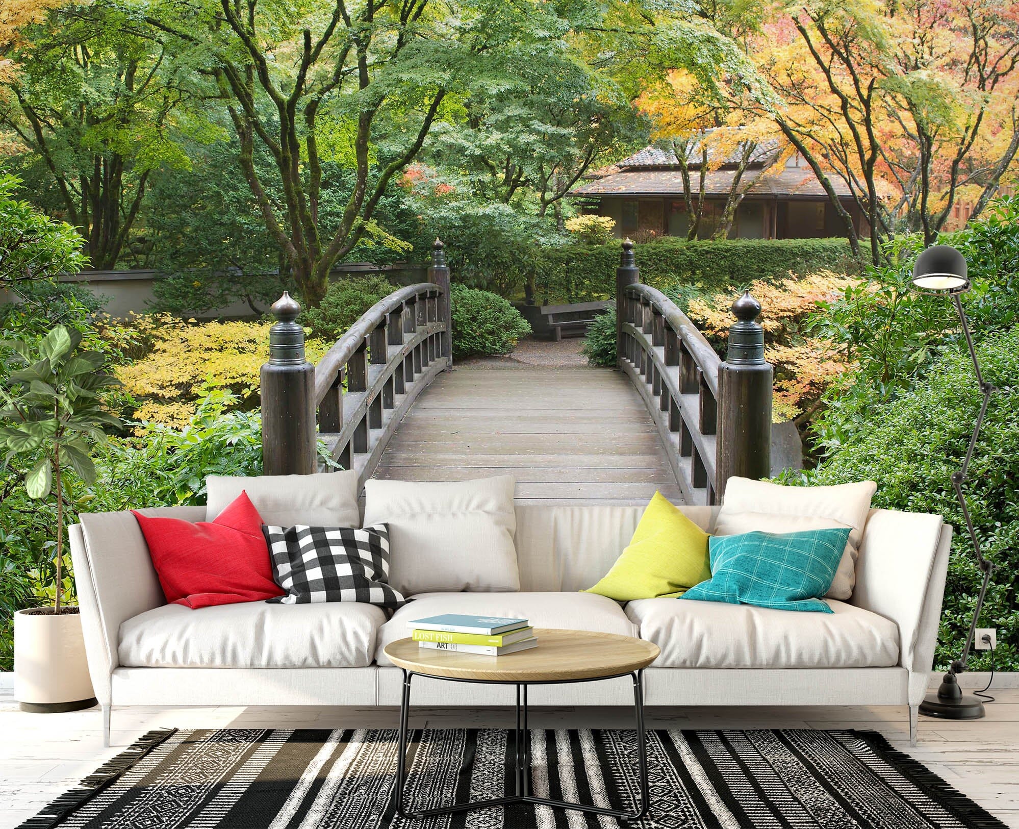 3D Wood Bridge 1500 Wall Murals Wallpaper AJ Wallpaper 2 