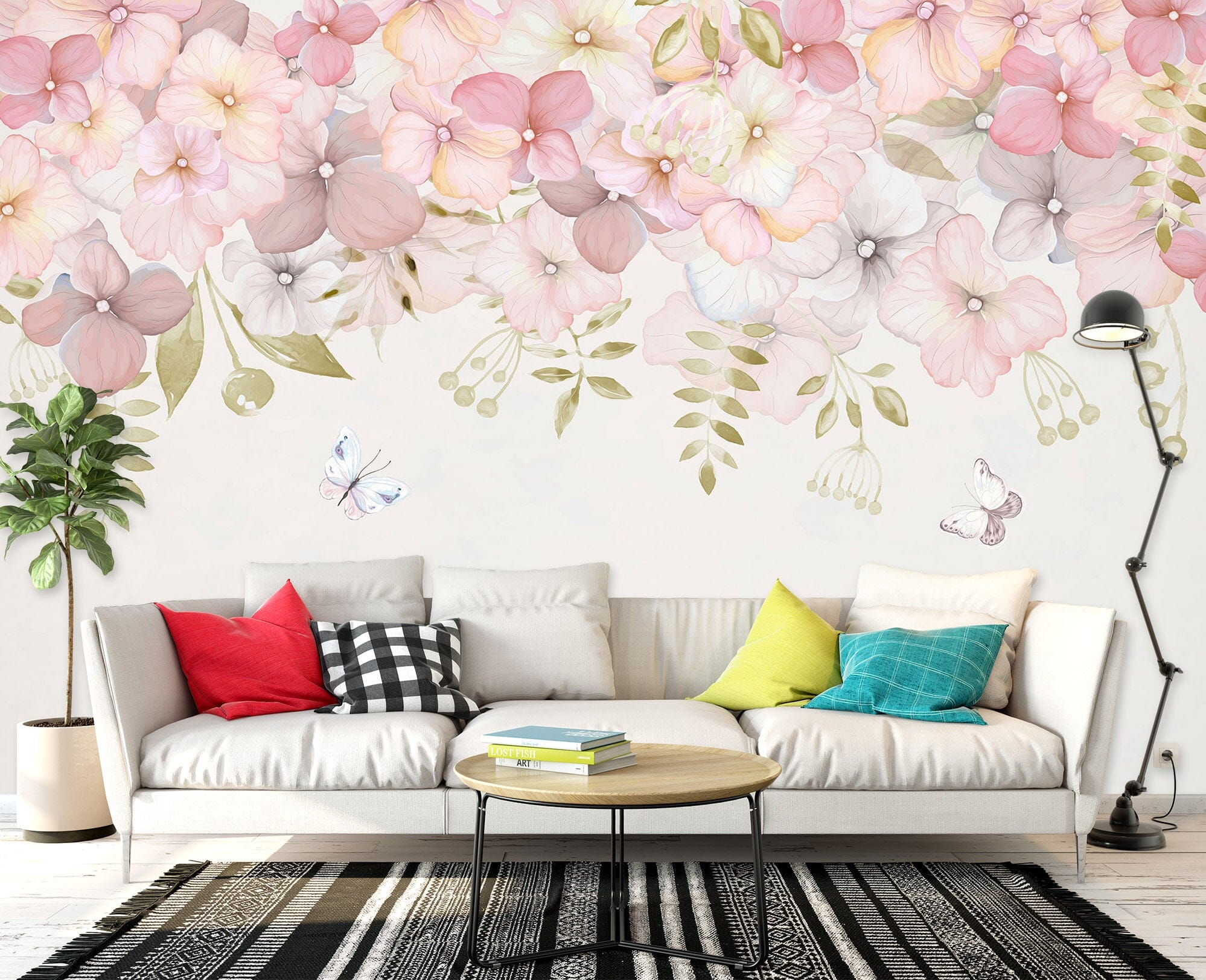 3D Pink Peach 1462 Wall Murals Wallpaper AJ Wallpaper 2 