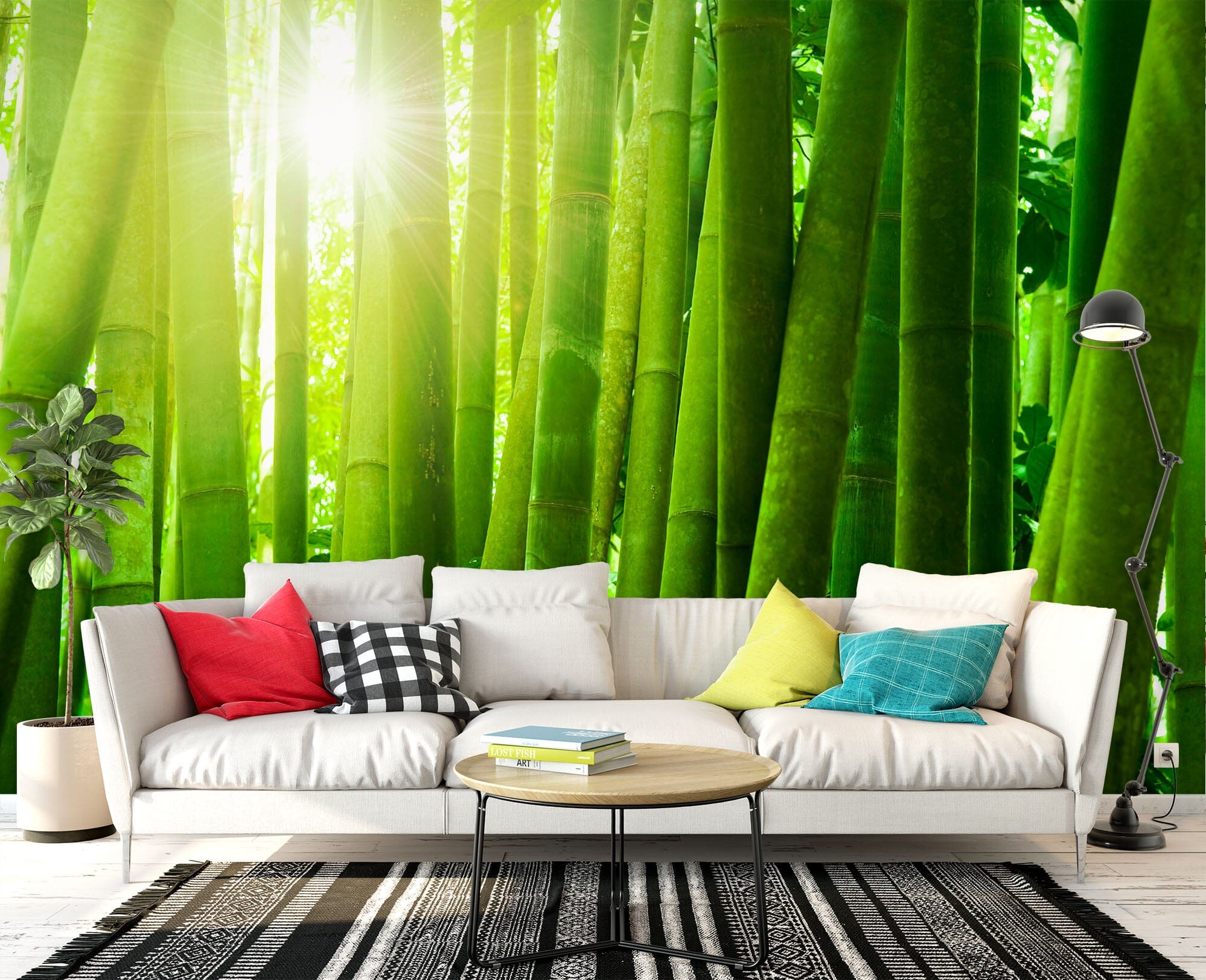 3D Green Bamboo Forest 1405 Wall Murals Wallpaper AJ Wallpaper 2 
