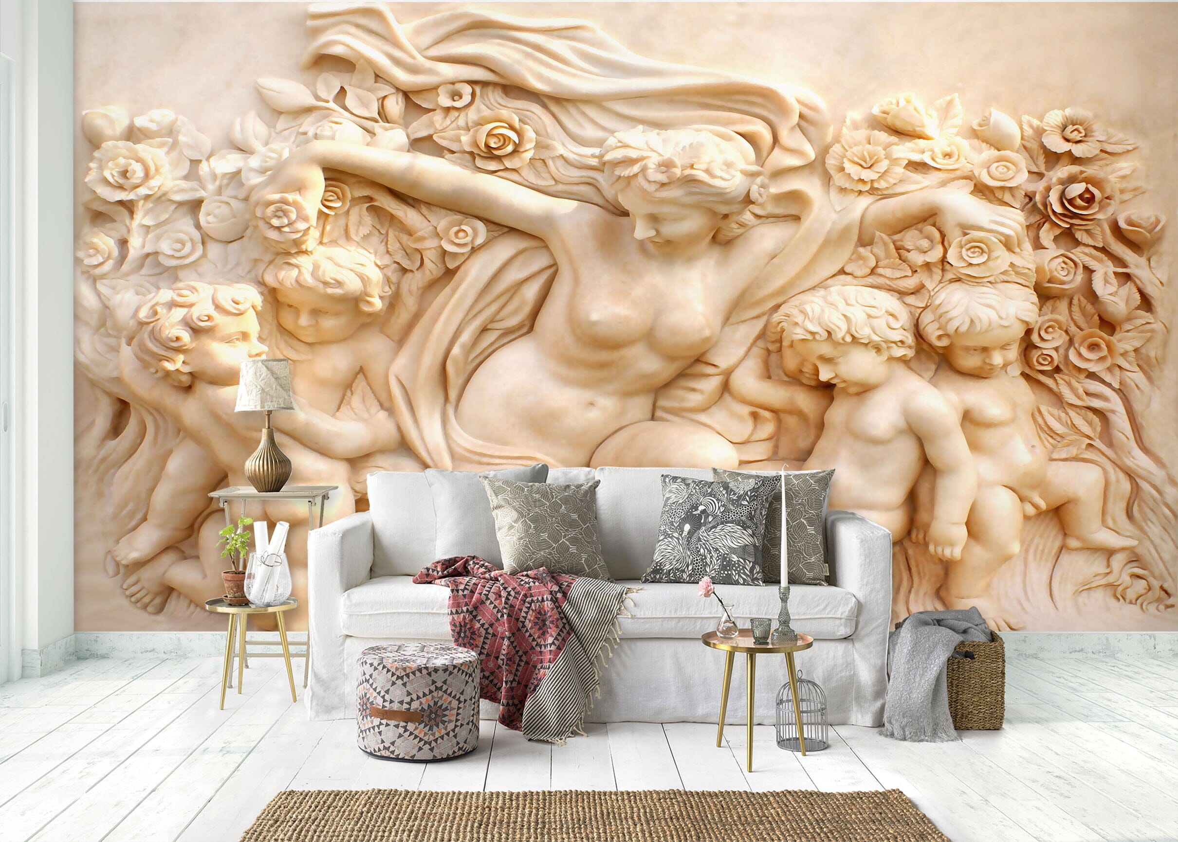 3D Carving Art 1413 Wall Murals Wallpaper AJ Wallpaper 2 