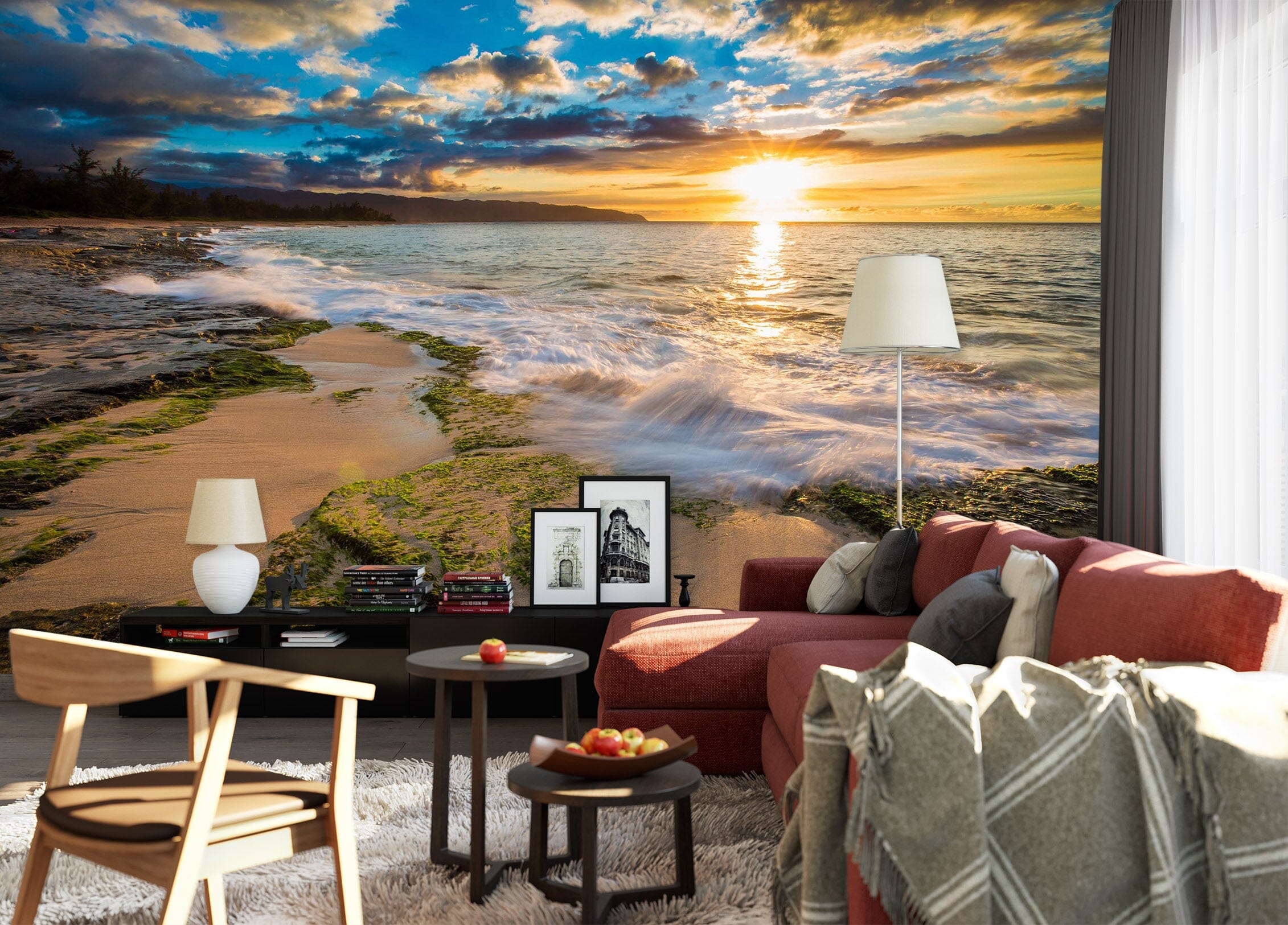 3D Sunset Sea 2005 Wall Murals Wallpaper AJ Wallpaper 2 
