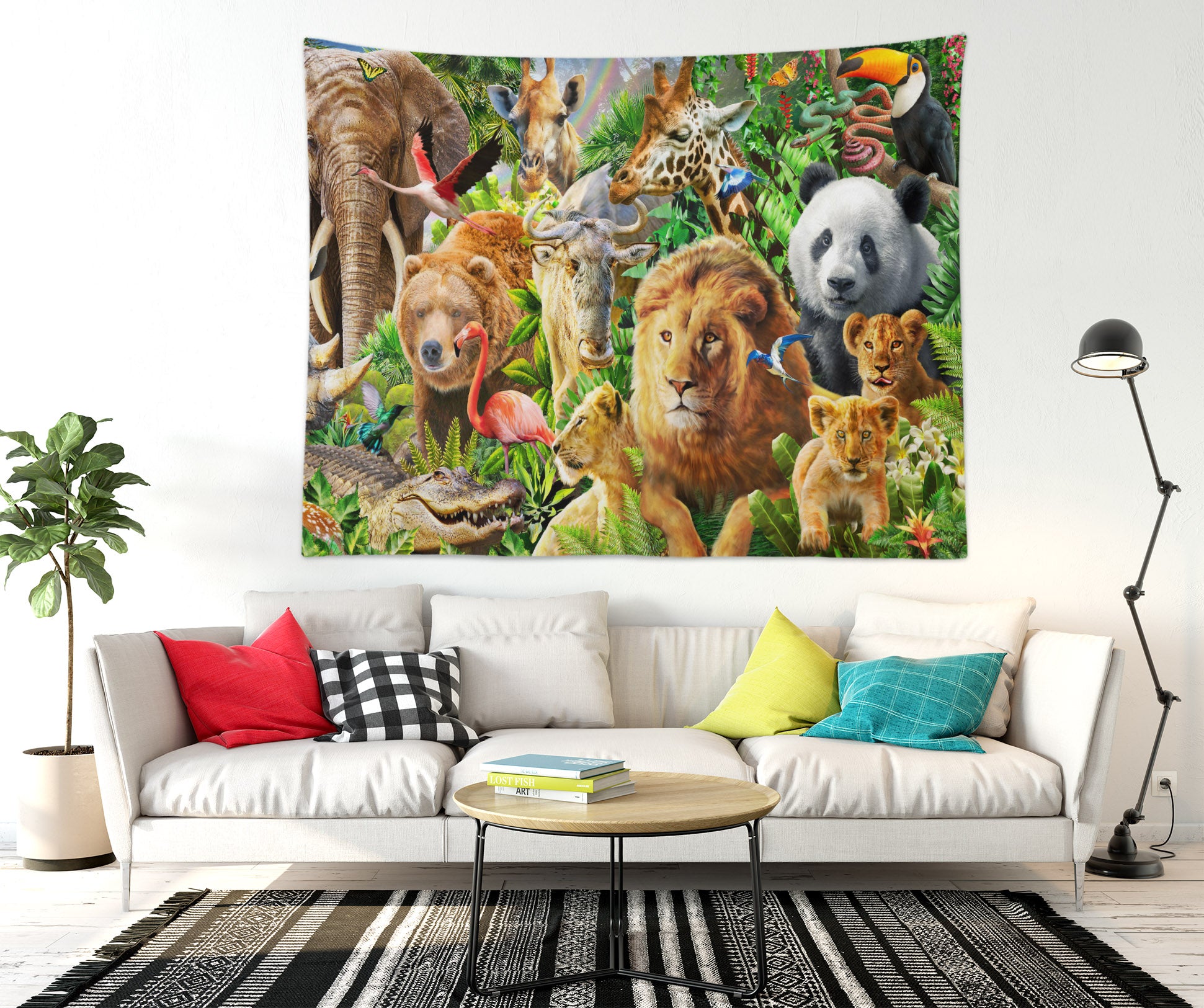 3D Animal Forest Panda 725 Adrian Chesterman Tapestry Hanging Cloth Hang