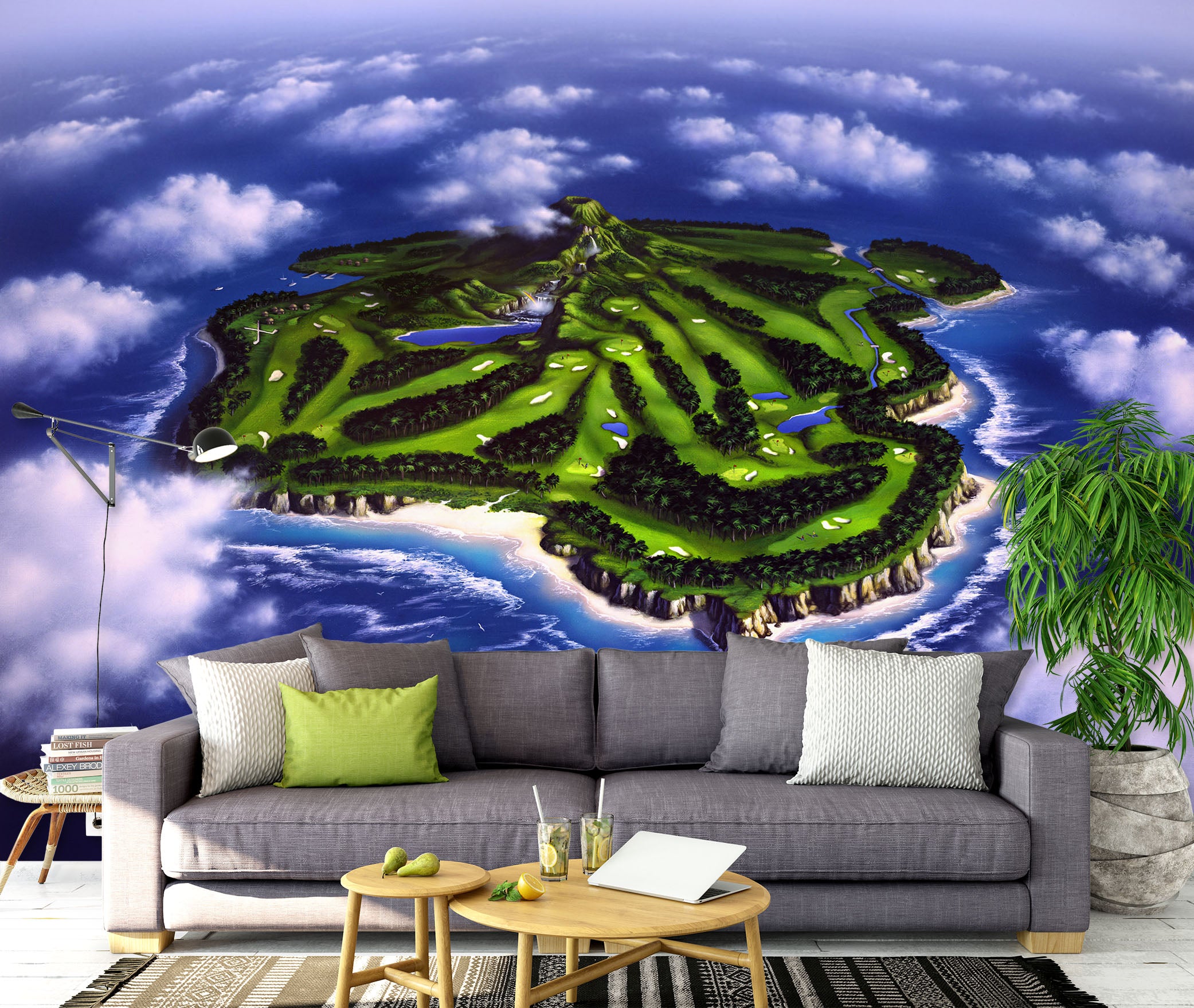 3D Paradise Isle 85005 Jerry LoFaro Wall Mural Wall Murals