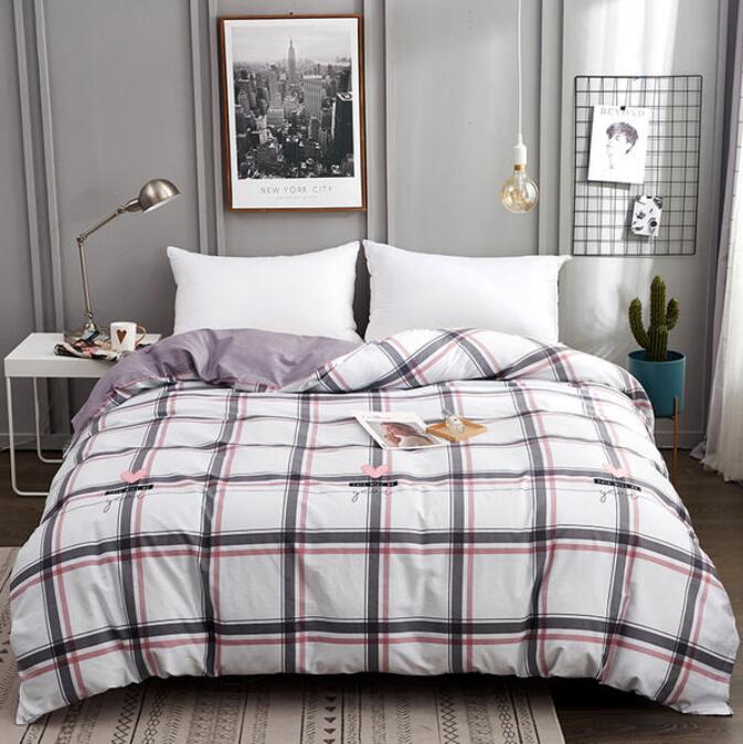 3D Brown White Plaid 3128 Bed Pillowcases Quilt