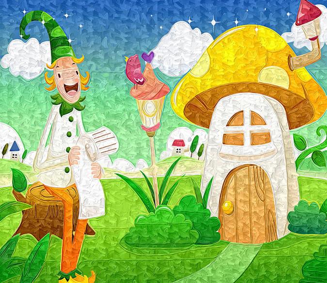 3D Mushroom House Boy 98 Wallpaper AJ Wallpaper 